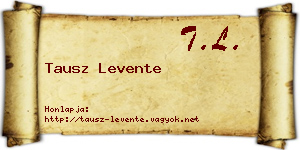 Tausz Levente névjegykártya