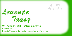 levente tausz business card